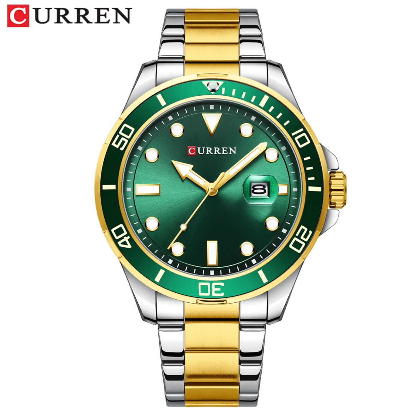 Men'S Fashion Luxury Brands - CURREN Nova Série Green Water Ghost