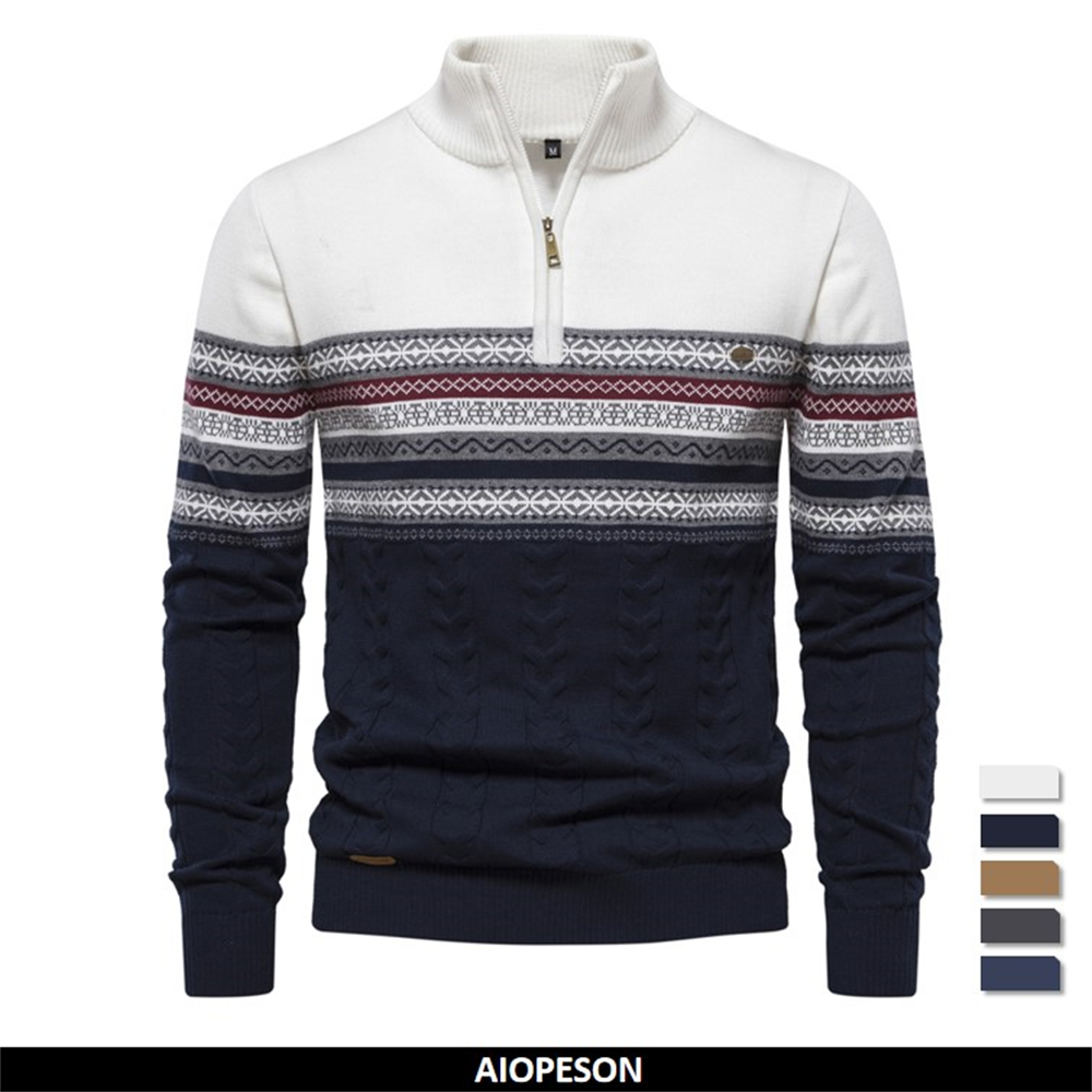 Men'S Fashion Zip Sweater - 2023 novo outono de alta qualidade
