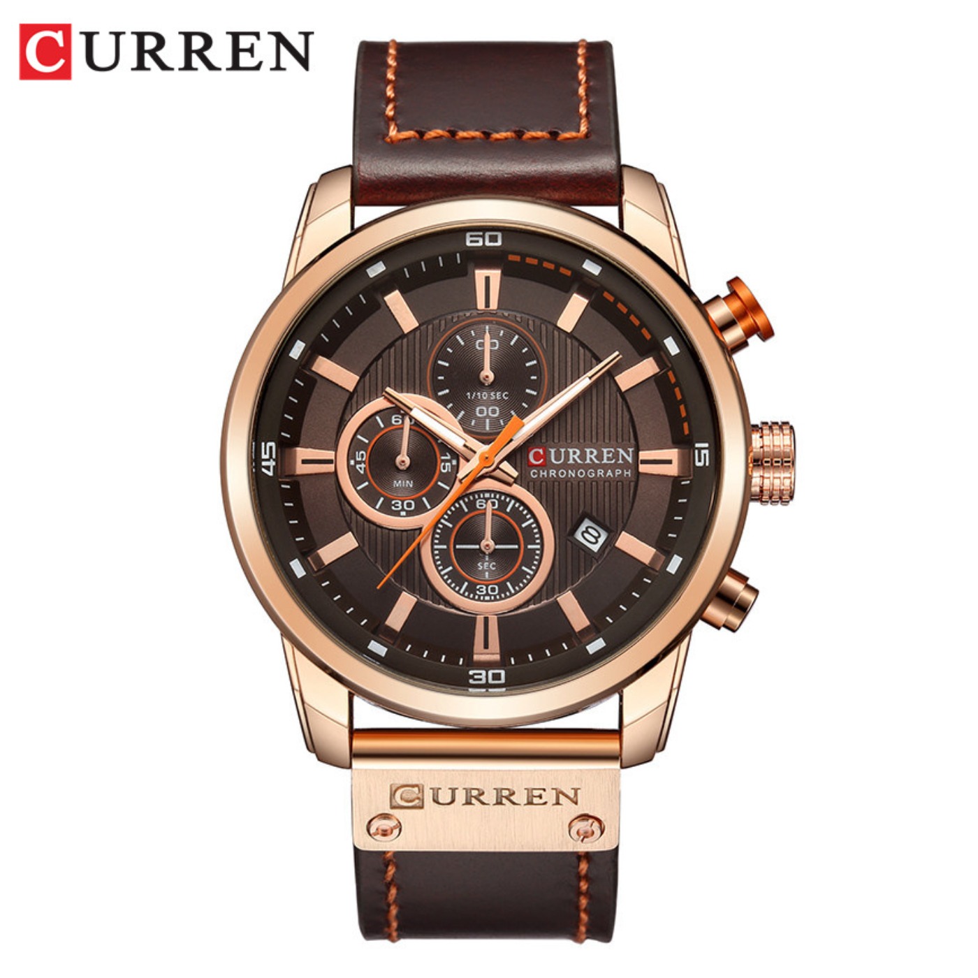 Men'S Fashion Luxury Brands - Relógio Masculino CURREN de Moda com