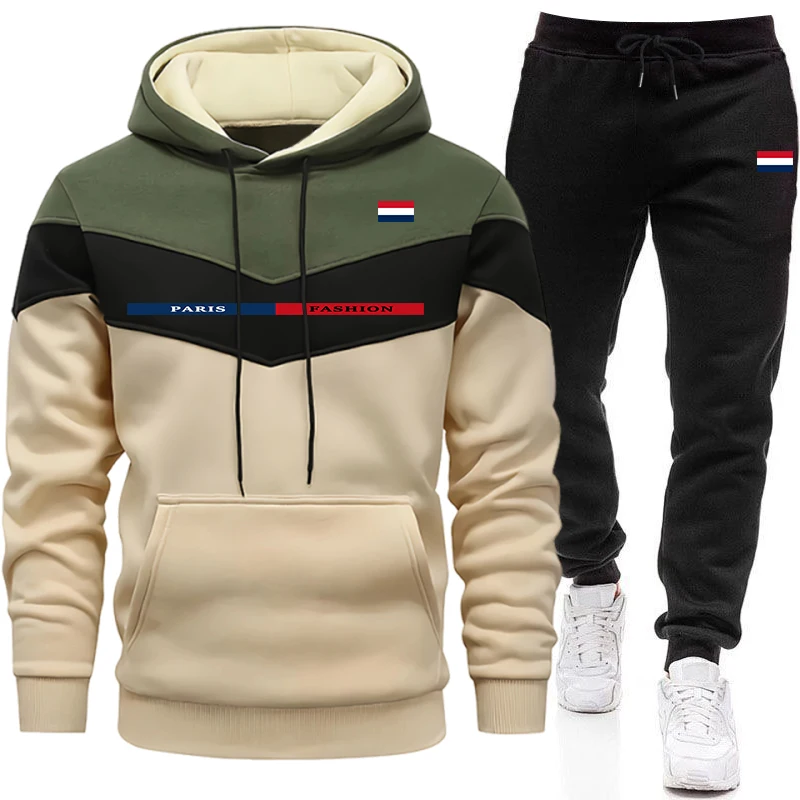 Mens Fashion Suits - Conjunto de Moletom Masculino Casual Esportivo