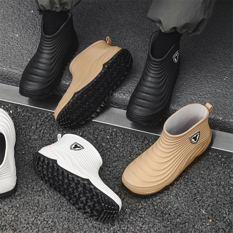 Mens Fashion Zapatos - Sapatos de chuva masculinos moda impermeável