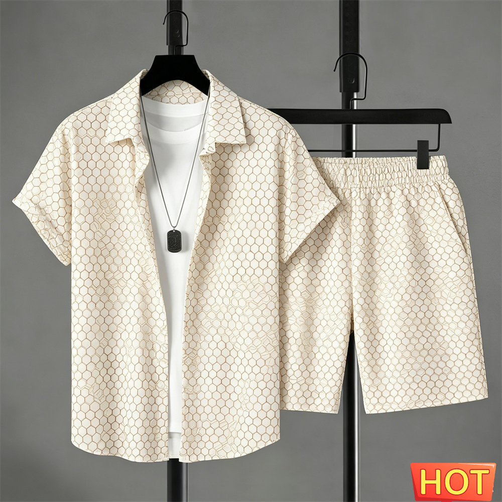 Mens Fashion Suits - Conjunto de Camisa Masculina para o