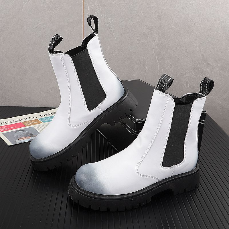 Men'S Fashion Luxury Brands - Botas de Couro Genuíno de Luxo
