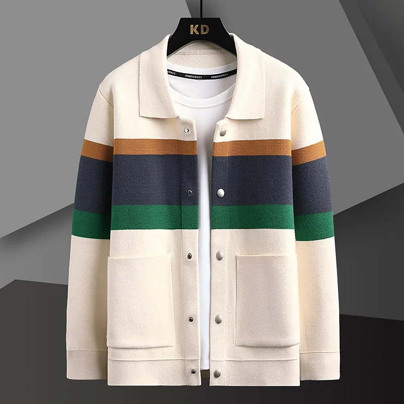 Men'S Fashion Zip Sweater - 2024 outono inverno nova moda de