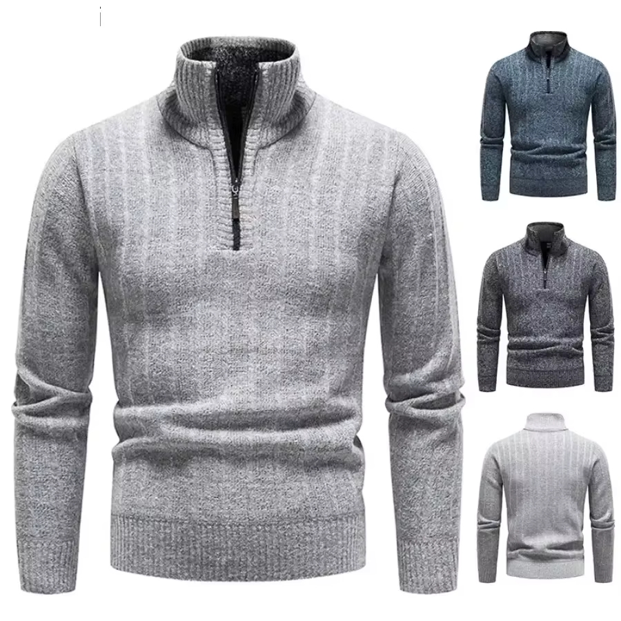 Men'S Fashion Zip Sweater - Novos Suéteres Masculinos Quentes de Moda