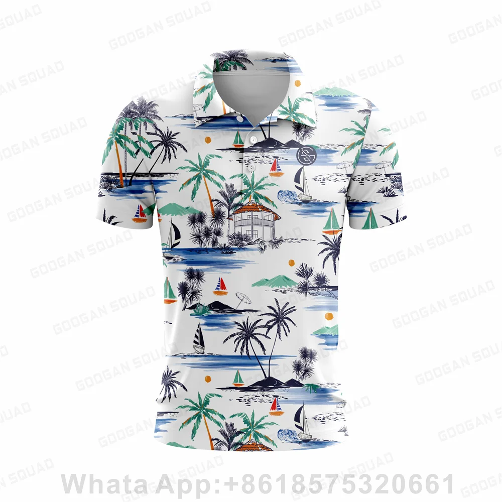 Camisa Polo Masculina Estilo H - Men'S Fashion Golf Clothing avaliação e preço