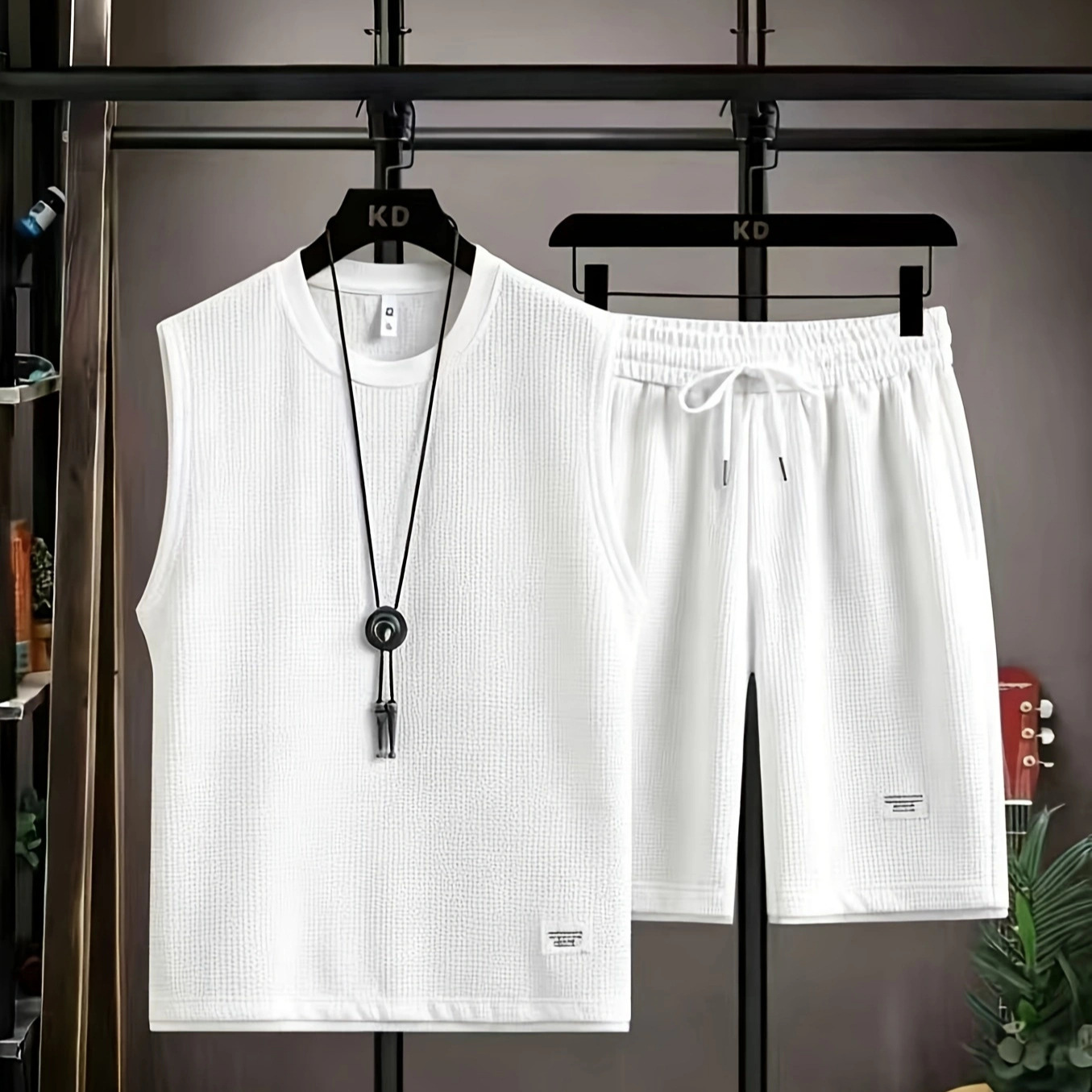 Conjunto de colete masculino d - Mens Fashion Casual avaliação e preço