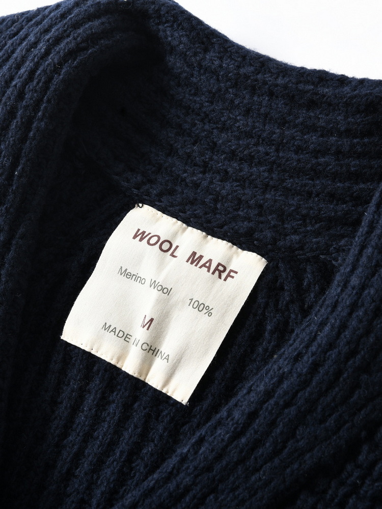 Suéter de malha grossa de lã 1 - Men'S Fashion Zip Sweater avaliação e preço