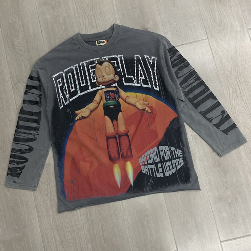 Camiseta Casual Solta de Manga - Mens Fashion Casual avaliação e preço
