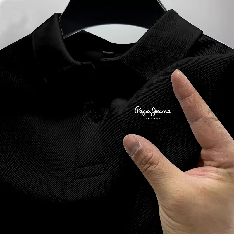 Camisa Polo Masculina de Manga - Men'S Fashion Golf Clothing avaliação e preço
