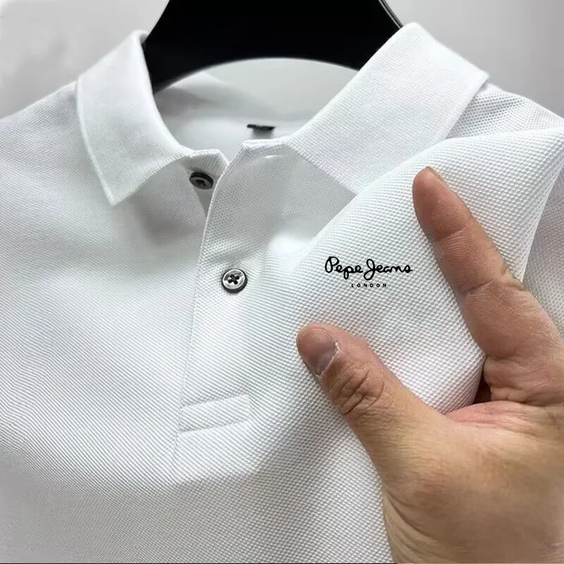 Camisa Polo Masculina de Manga - Men'S Fashion Golf Clothing avaliação e preço