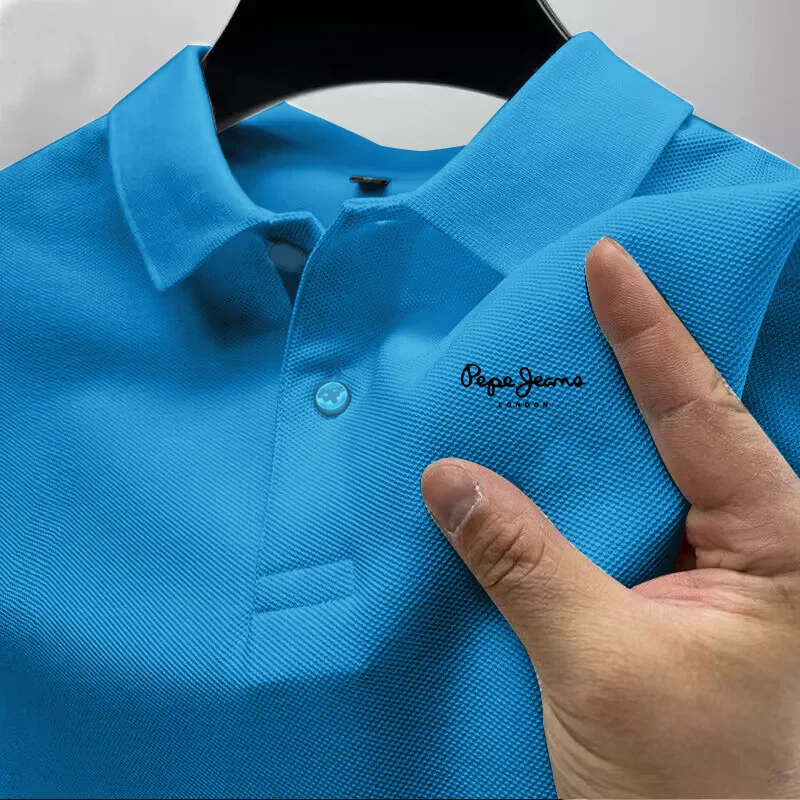 Camisa Polo Masculina de Manga - Men'S Fashion Golf Clothing avaliação e preço