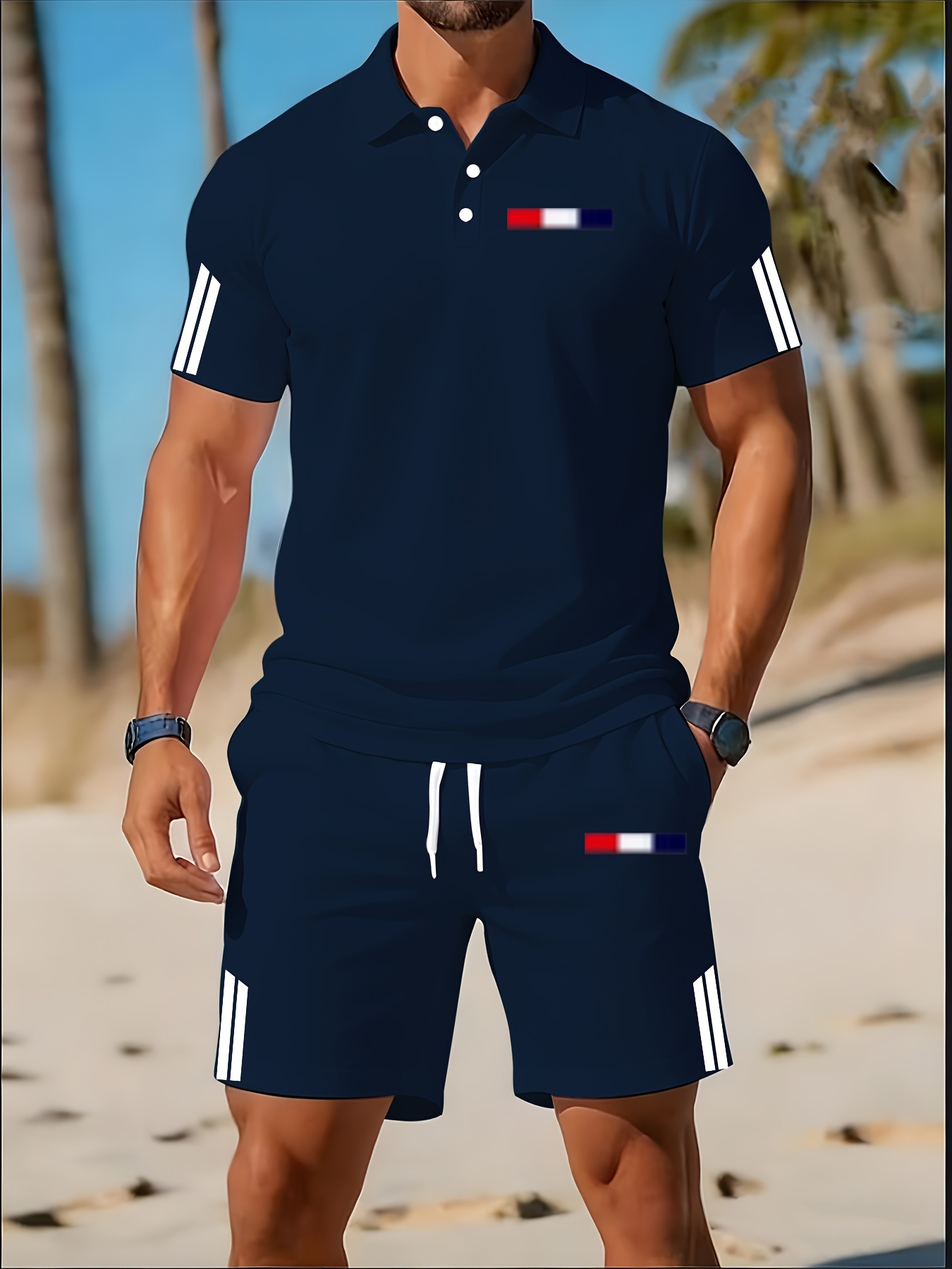 Conjunto de Camisa Polo Mascul - Men'S Fashion Polo Shirt avaliação e preço
