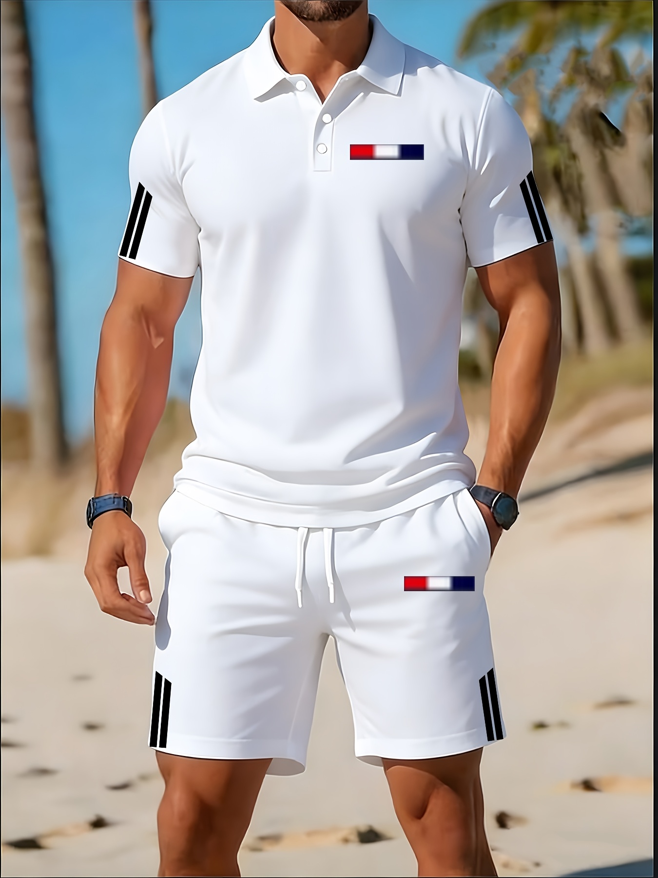 Conjunto de Camisa Polo Mascul - Men'S Fashion Polo Shirt avaliação e preço