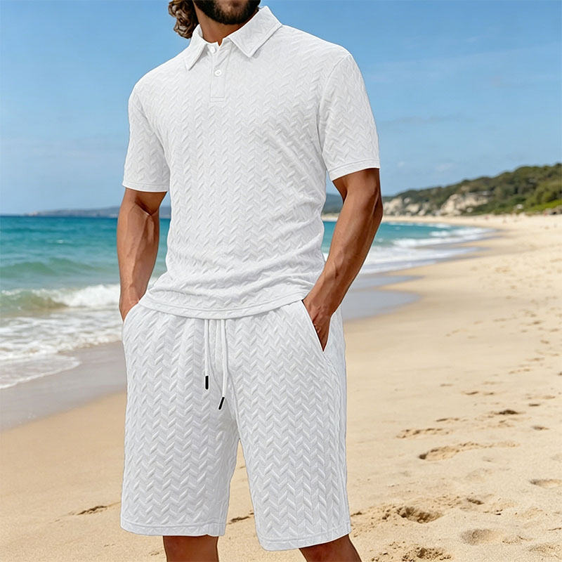 Conjunto de camisa polo mascul - Men'S Fashion Polo Shirt avaliação e preço