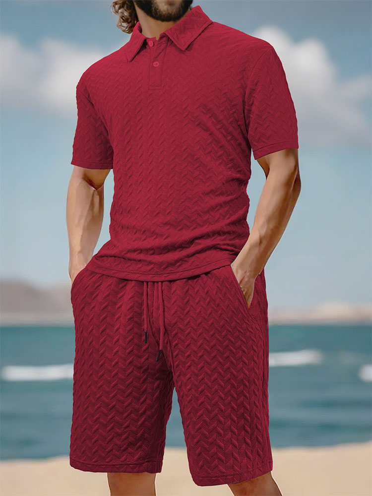 Conjunto de camisa polo mascul - Men'S Fashion Polo Shirt avaliação e preço