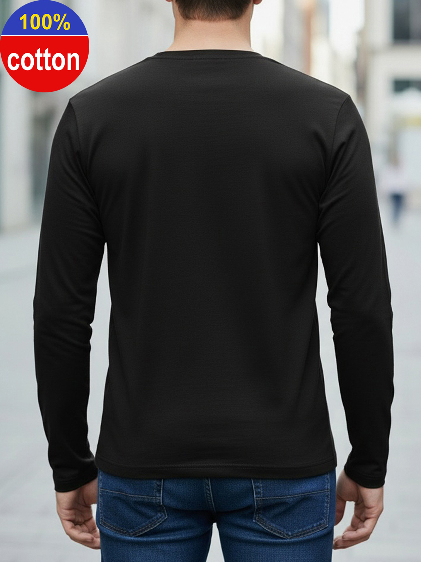 Camiseta Masculina de Manga Lo - Mens Fashion Casual avaliação e preço