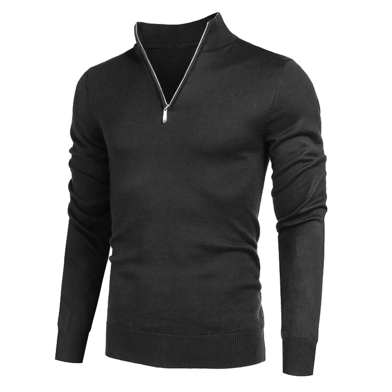 Outono masculino gola alta str - Men'S Fashion Zip Sweater avaliação e preço