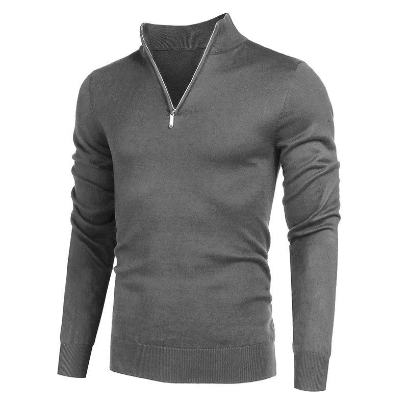 Outono masculino gola alta str - Men'S Fashion Zip Sweater avaliação e preço
