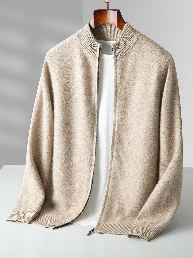 Outono inverno masculino woo c - Men'S Fashion Zip Sweater avaliação e preço