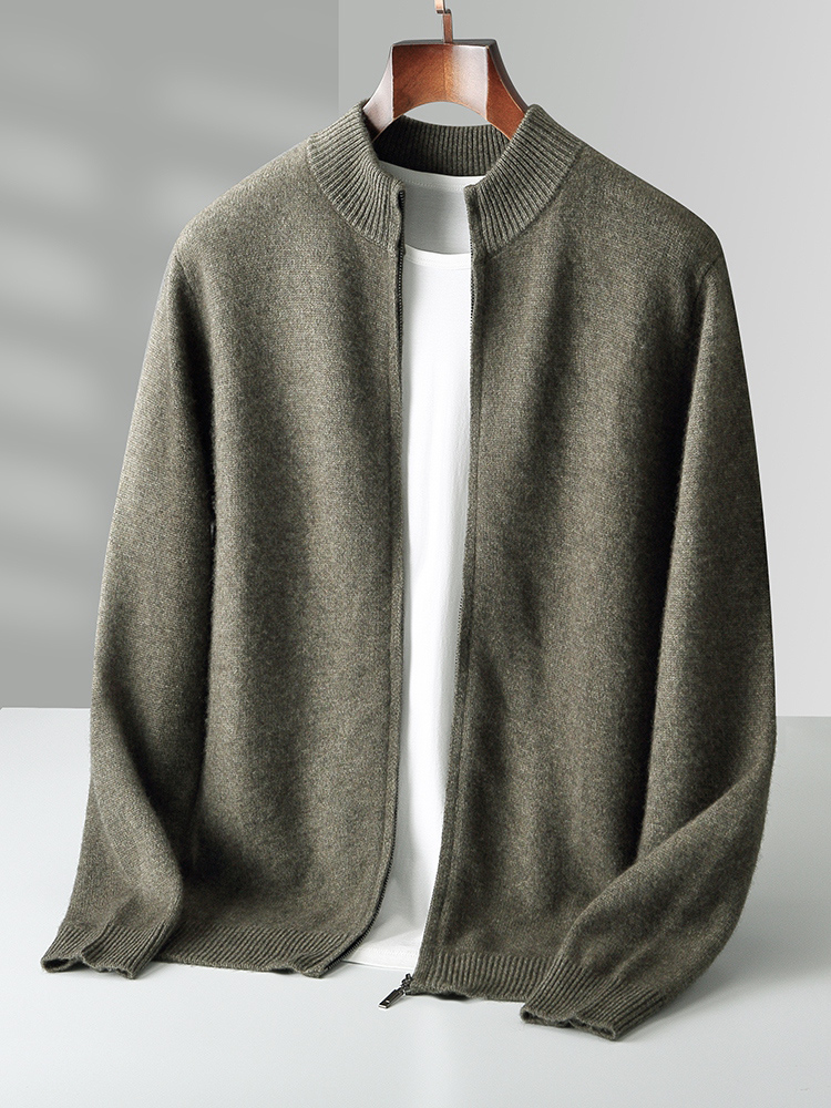 Outono inverno masculino woo c - Men'S Fashion Zip Sweater avaliação e preço