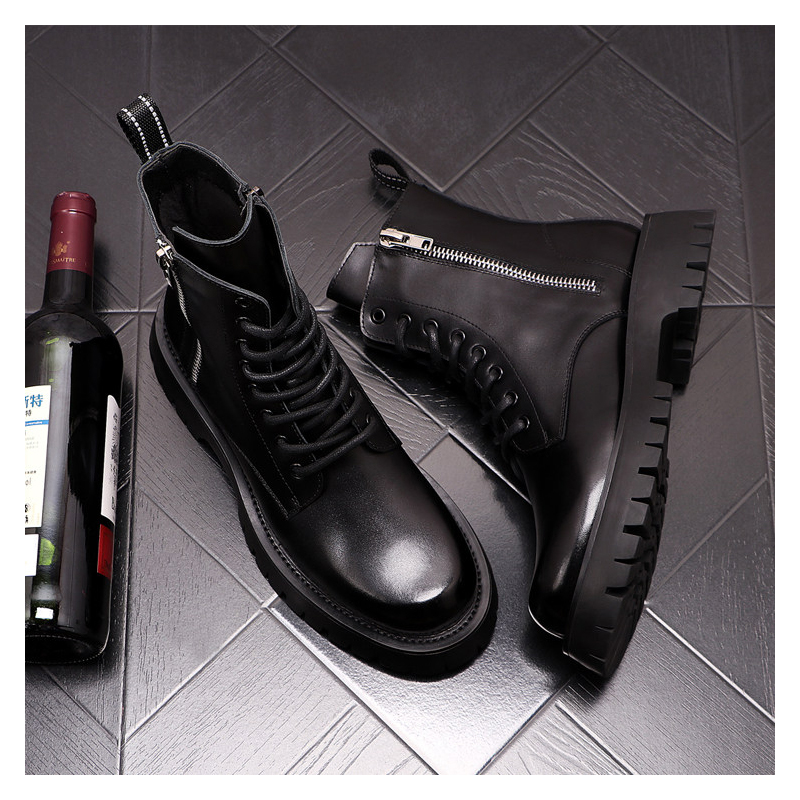 Botas de Couro Genuíno de Luxo - Men'S Fashion Luxury Brands avaliação e preço