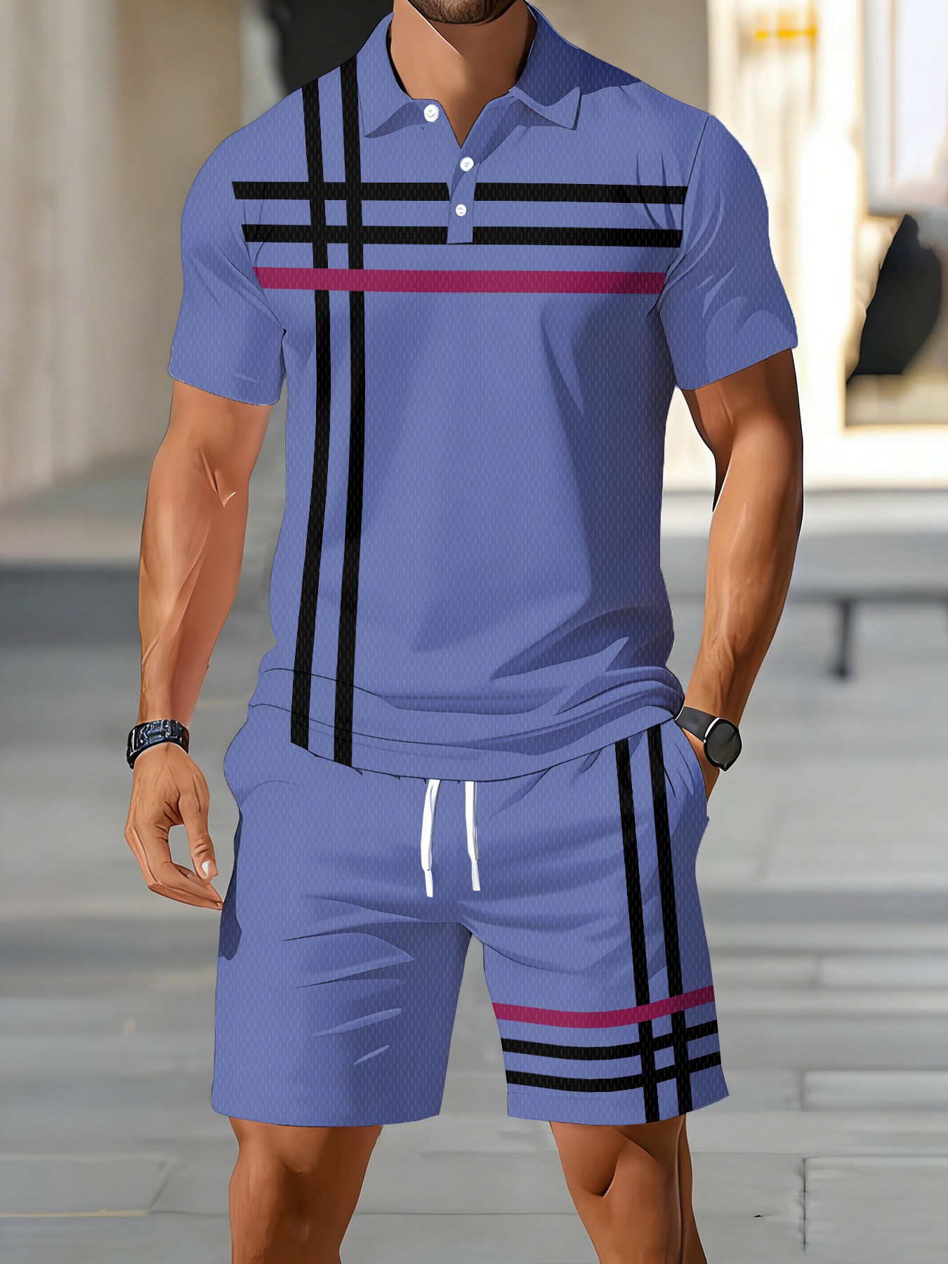Conjunto de Camisa Polo Mascul - Men'S Fashion Polo Shirt avaliação e preço