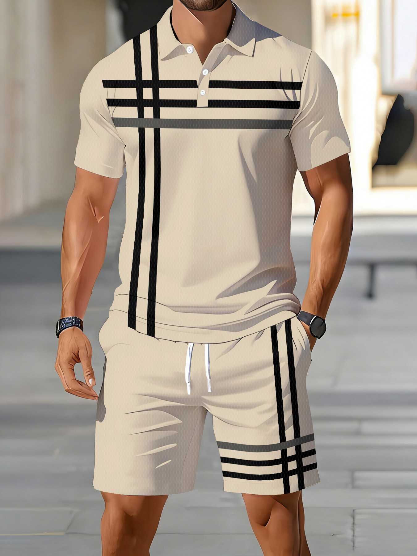 Conjunto de Camisa Polo Mascul - Men'S Fashion Polo Shirt avaliação e preço