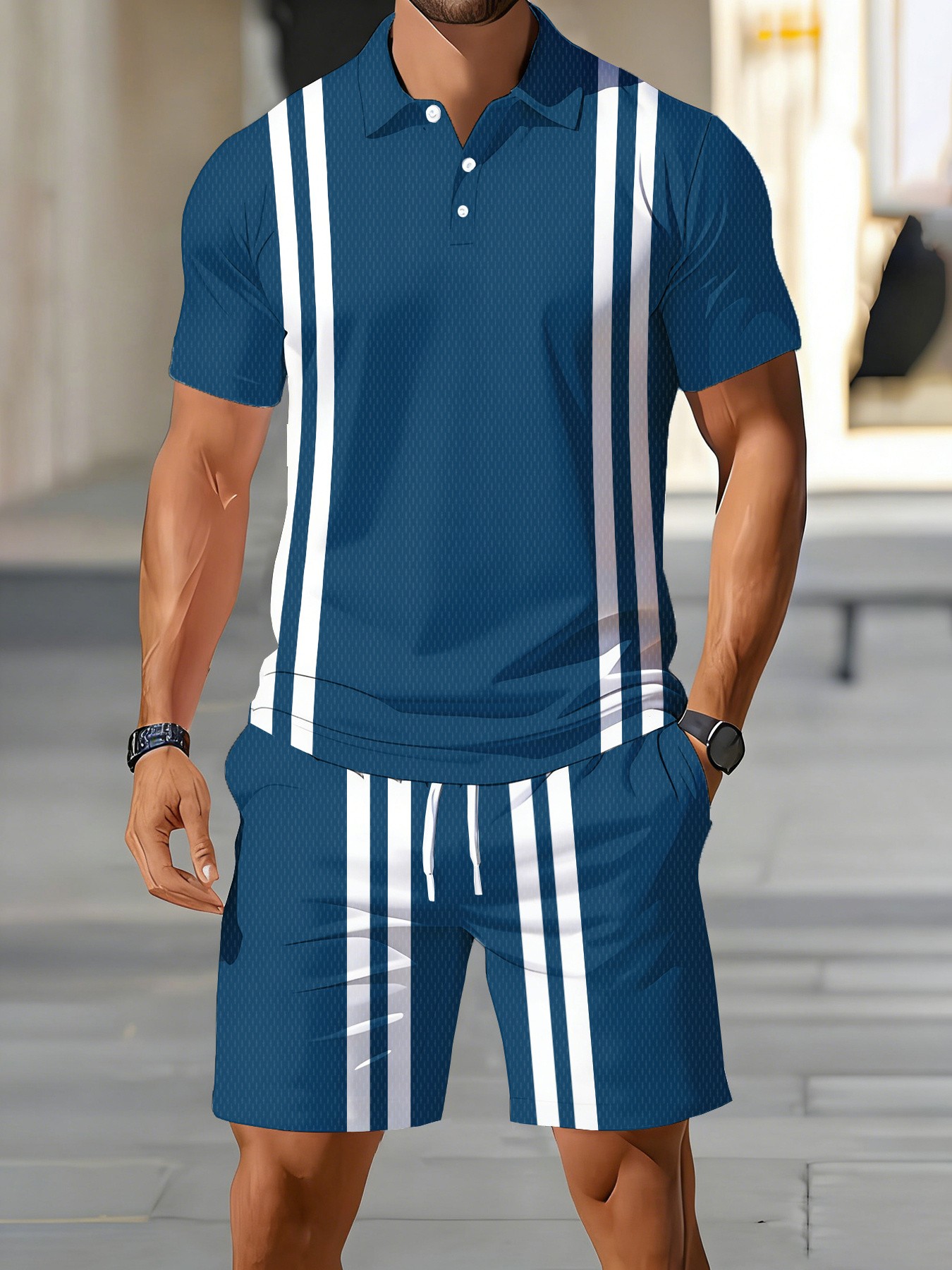 Conjunto de Camisa Polo Mascul - Men'S Fashion Polo Shirt avaliação e preço